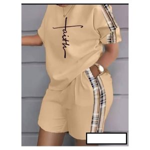 TRENDY LADIES TOP AND SHORT- FAITH PRINTED