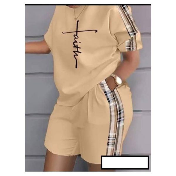 TRENDY LADIES TOP AND SHORT- FAITH PRINTED