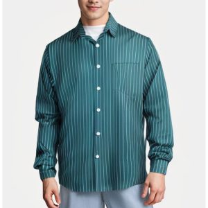 Mens Long Sleeve Casual Button-Down Vintage Floral Polo Business Official Shirts